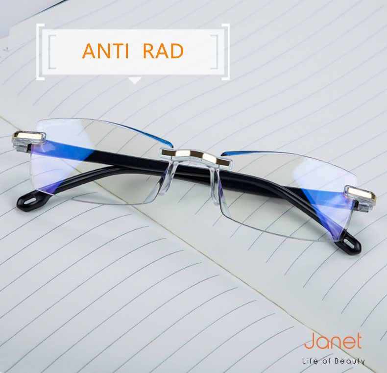 Rimless Presbyopic Reading Glasses With Anti Blue-Ray