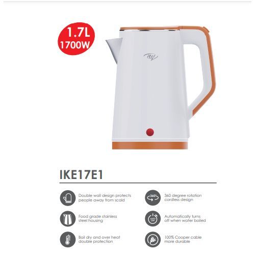 1.7 Litre Cordless Electric Kettle / Jug 1700Watts - IKE17E1