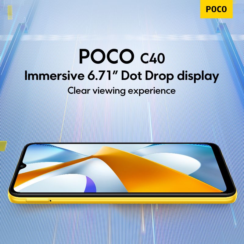 Poco C40 6.71” 4GB RAM/64GB ROM Android 11 - Black