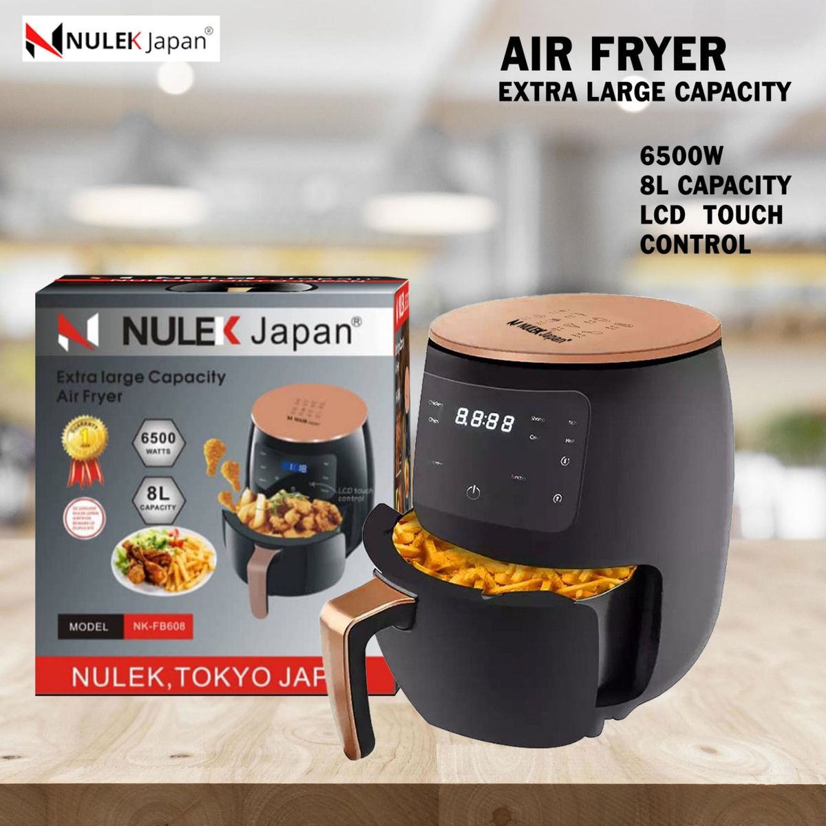 Extra Large Capacity Digital Air Fryer-8L