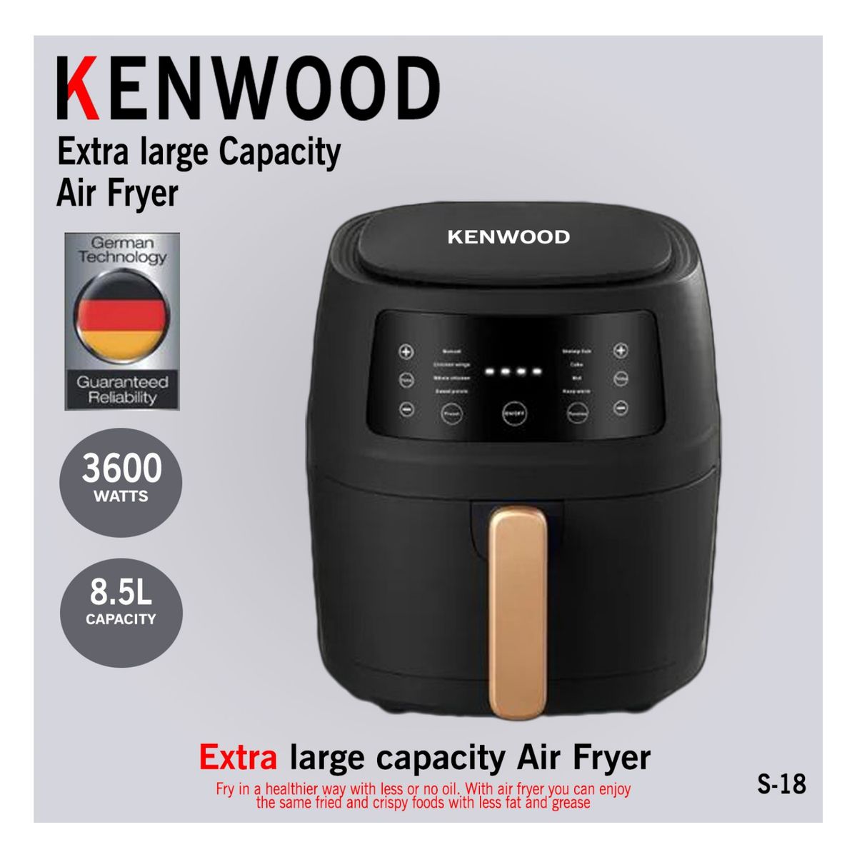 8.5L Extra Large Capacity Air Fryer-3600W