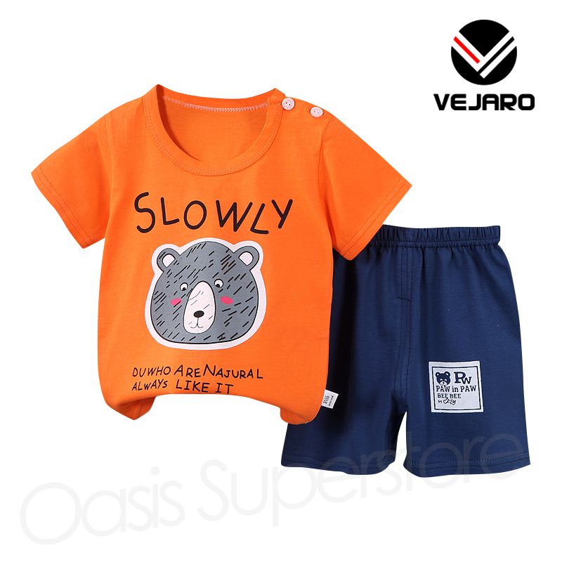 BC004 Infant Baby Clothes Sets Pattern Bear-Orange