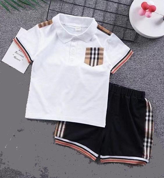 Baby Boys Top Polo And Short Set 2pcs Kids Set