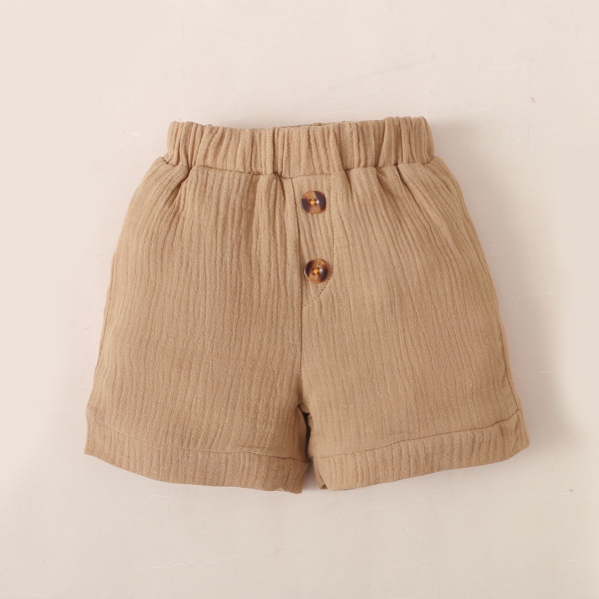3-24 Months Baby Boy Summer Plain Color Cotton Clothes Set