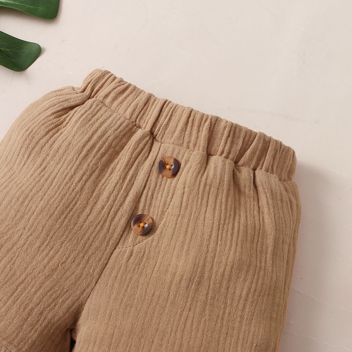 3-24 Months Baby Boy Summer Plain Color Cotton Clothes Set