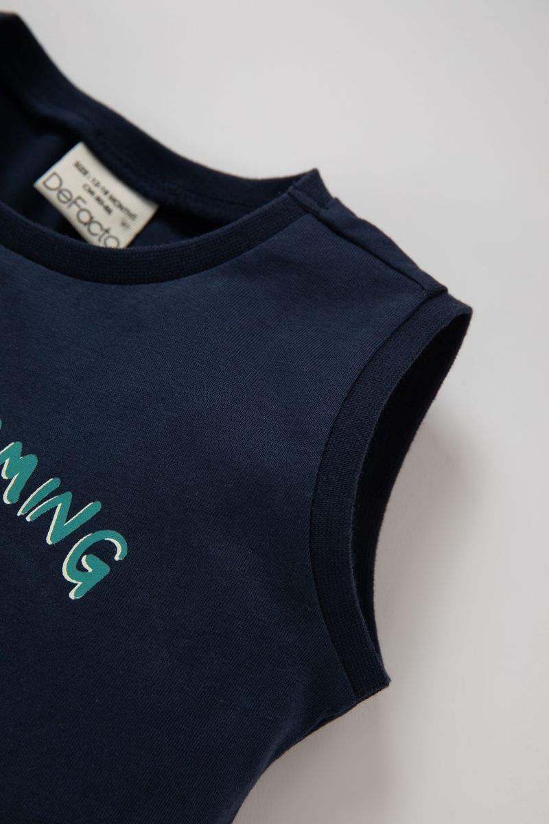 2 Piece BabyBoy Casual Regular Fit Knitted Set - Indigo