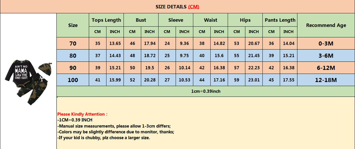 0-18 Months Newborn Baby Boy Letter Print Bodysuit+Pants+Hat