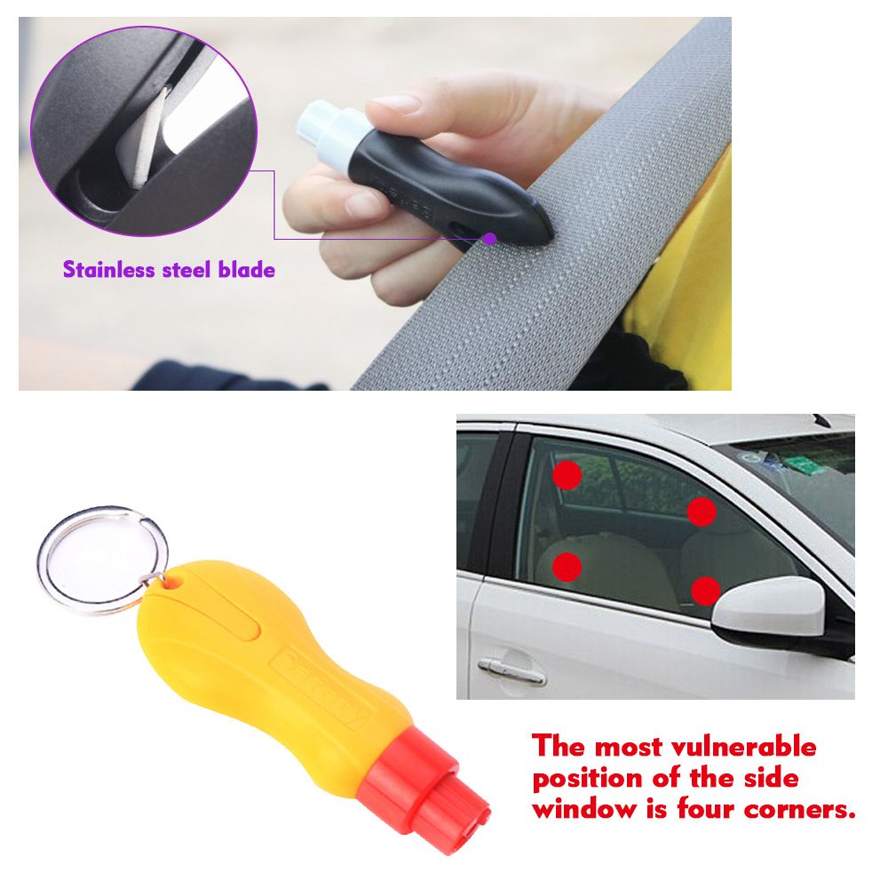 Safety Glass Hammer Seat Car Window Switch Escape Rescue-