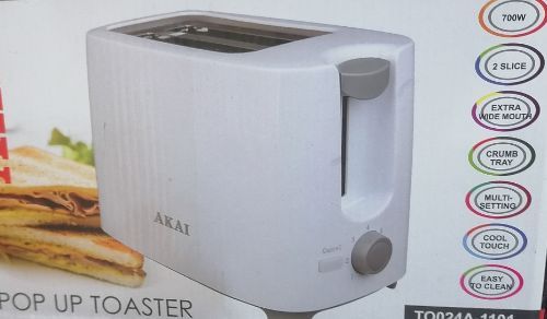 Two Slices Pop Up Toast Bread Machine
