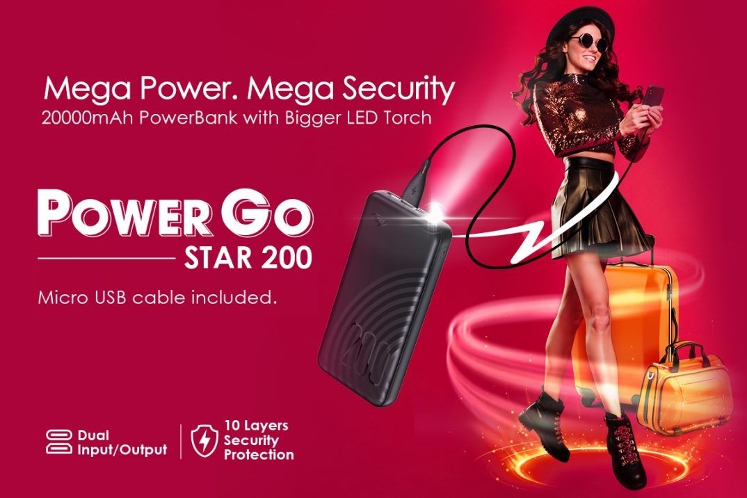 20000mAh Fast Charging, Bright Torch Power Bank + Free Fast Charger