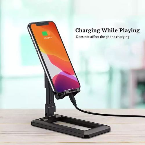 Foldable Mobile Phone Holder And Tablet Stand-Black