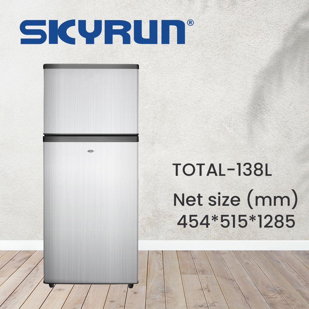 138 Litres Double Door Top Mount Fridge (BCD-138K) - Inox