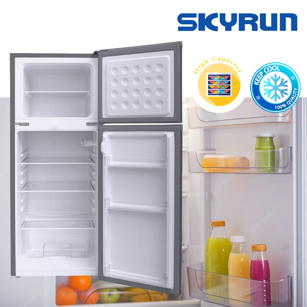138 Litres Double Door Top Mount Fridge (BCD-138K) - Inox