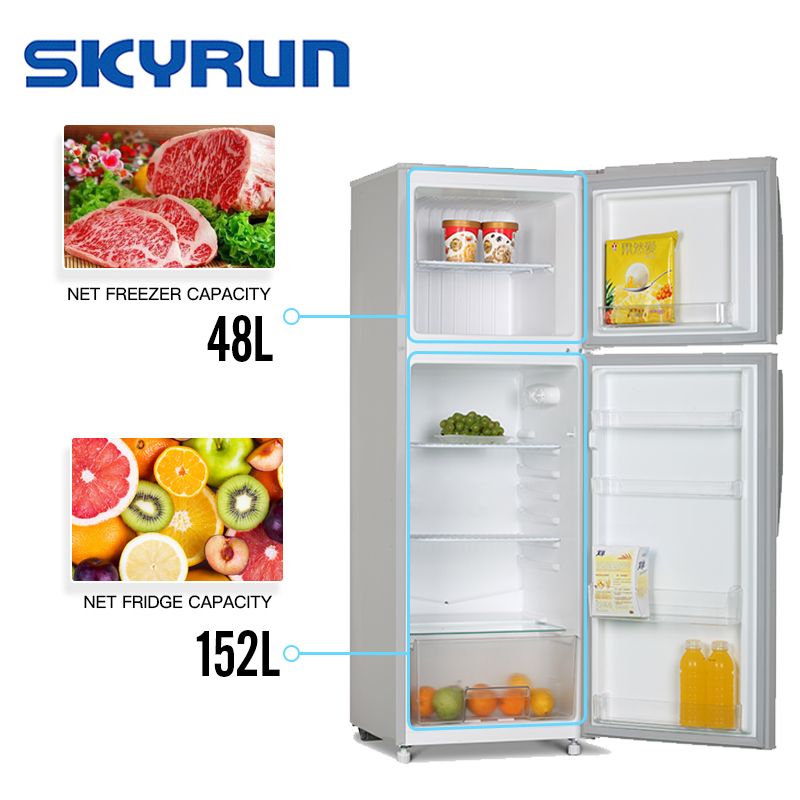 200 Litres Double Door Top Mount Fridge (BCD-200MS) -Silver