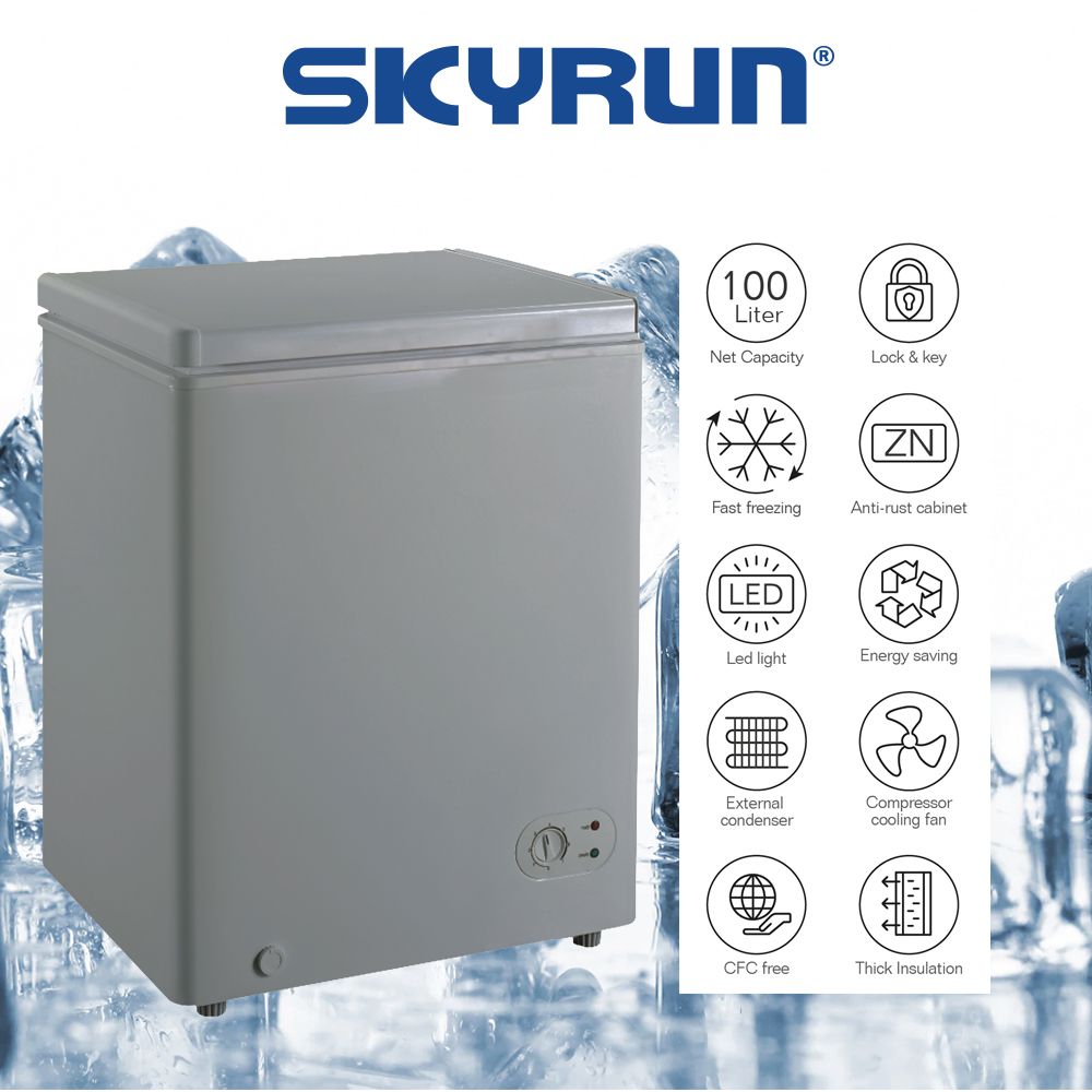 100 Litres Chest Freezer (BD-100HNW) - Grey
