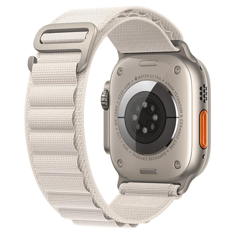 Suitable for apple watch strap apple wild trail loop iwatch 8Ultra alpine nylon marine silicone Starlight Color - Alpine Loop 42/44/45/49MM (metal head)