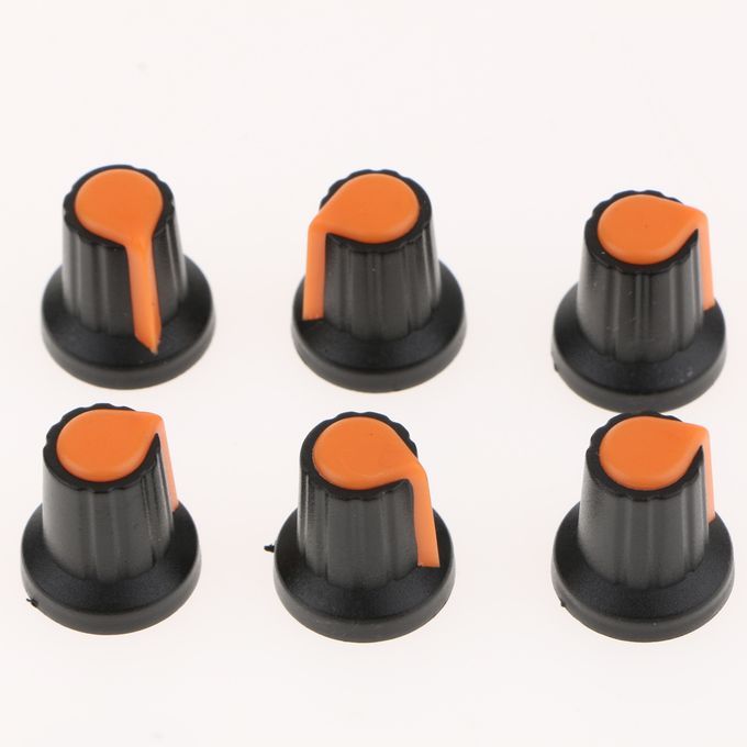 30pcs Plastic Knobs Hats For 6mm Shaft Potentiometers 5-Color WH148