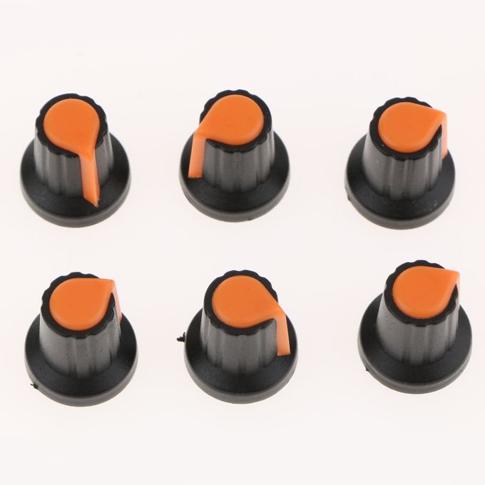 30pcs Plastic Knobs Hats For 6mm Shaft Potentiometers 5-Color WH148