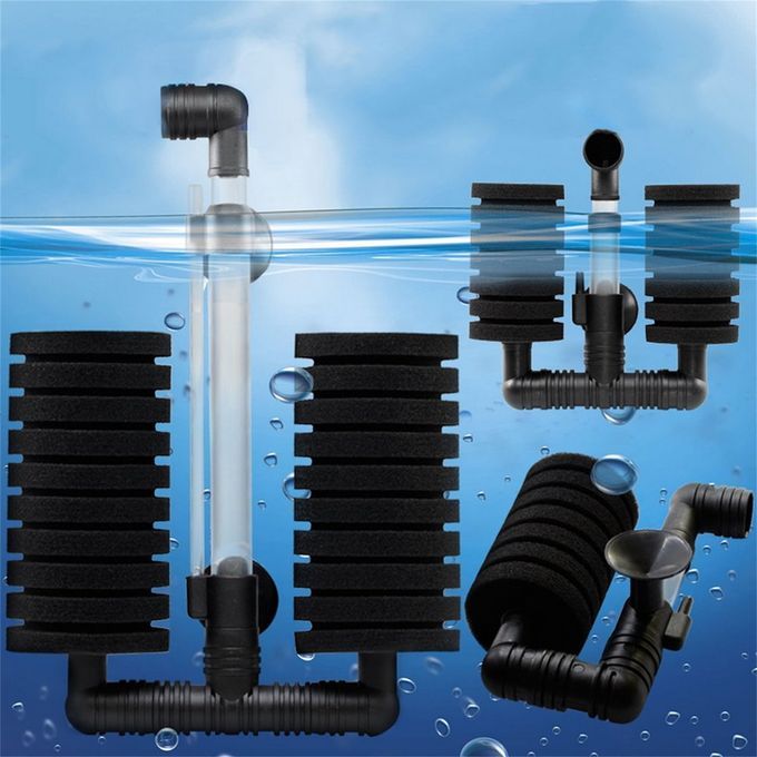 New Practical Aquarium Biochemical Sponge Filter Fish Shrimp Tank Air Pump Black