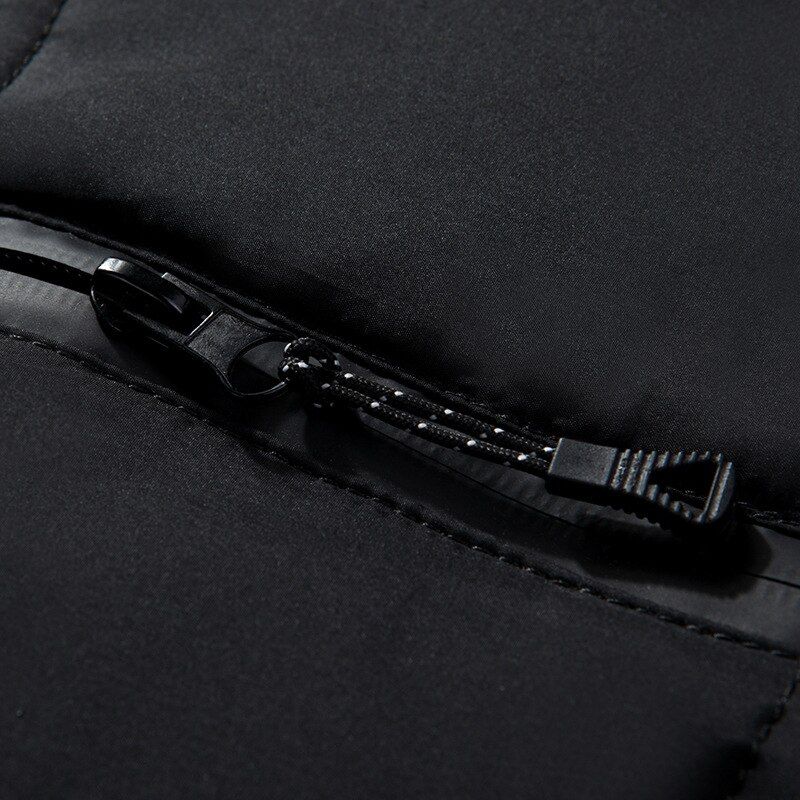 Winter Warm Men Jacket Coat Casual Autumn Stand Collar Puffer Thick Hat  Duck