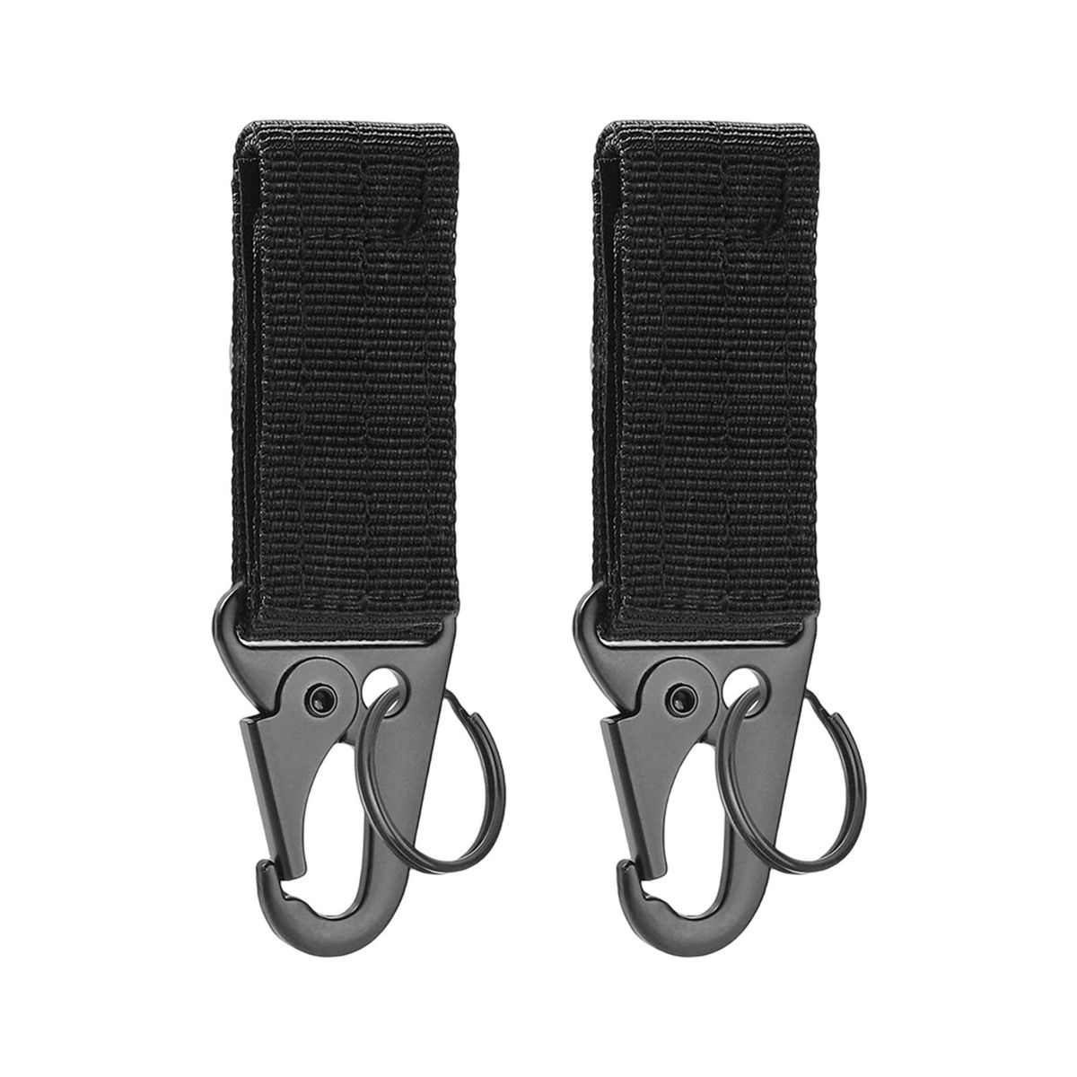 2Pcs Hanging Buckles Carabiner High Strength Key Hooks Black