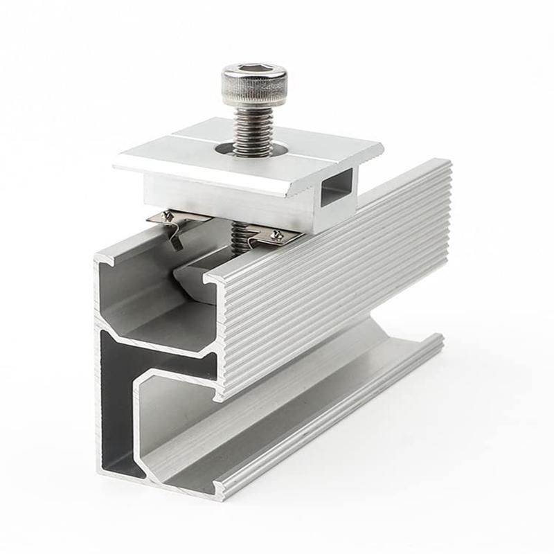 Solar Panel Bracket Centre Clamp Kit 6 Pieces Aluminium Alloy Photovoltaic Solar Panel Centre 30mm