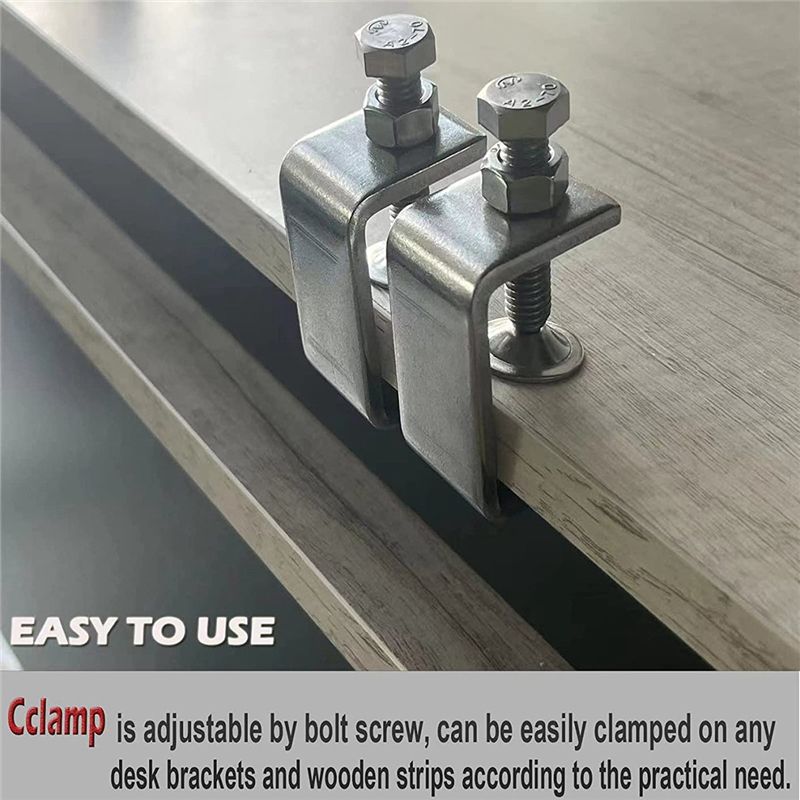Heavy Duty 304 Stainless Steel  Small Metal with Screws Wide Open 65mm 4 Pieces