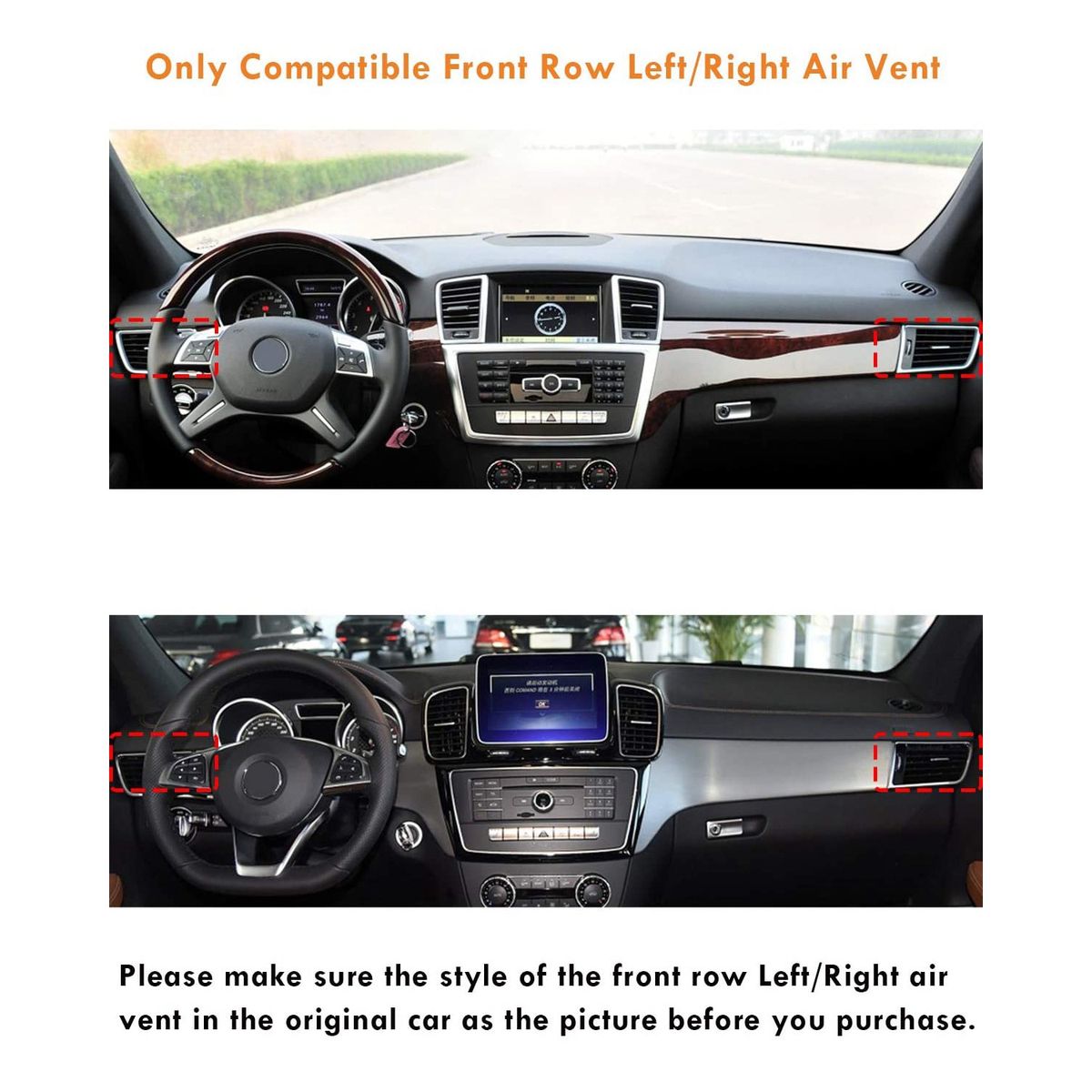 For Mercedes Benz Front Left Right Air Vent