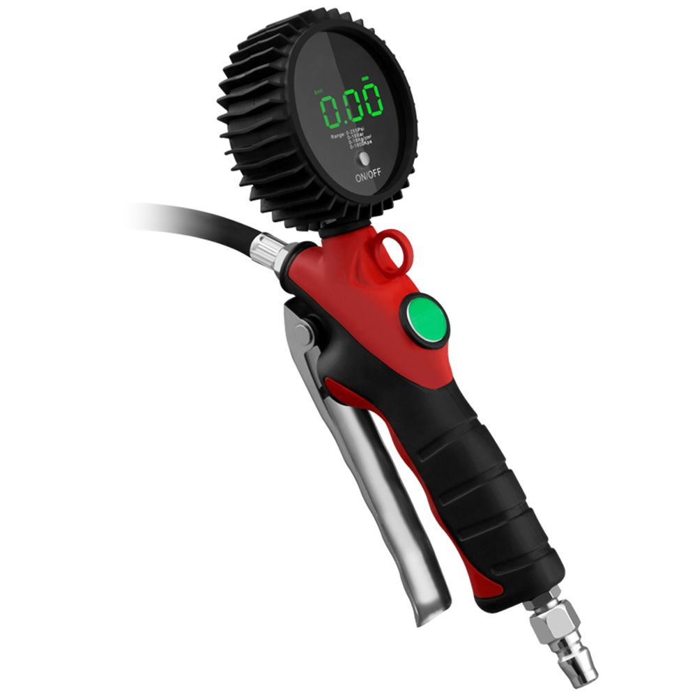 High Accuracy LED Backlight Display Tire Inflating Gauge