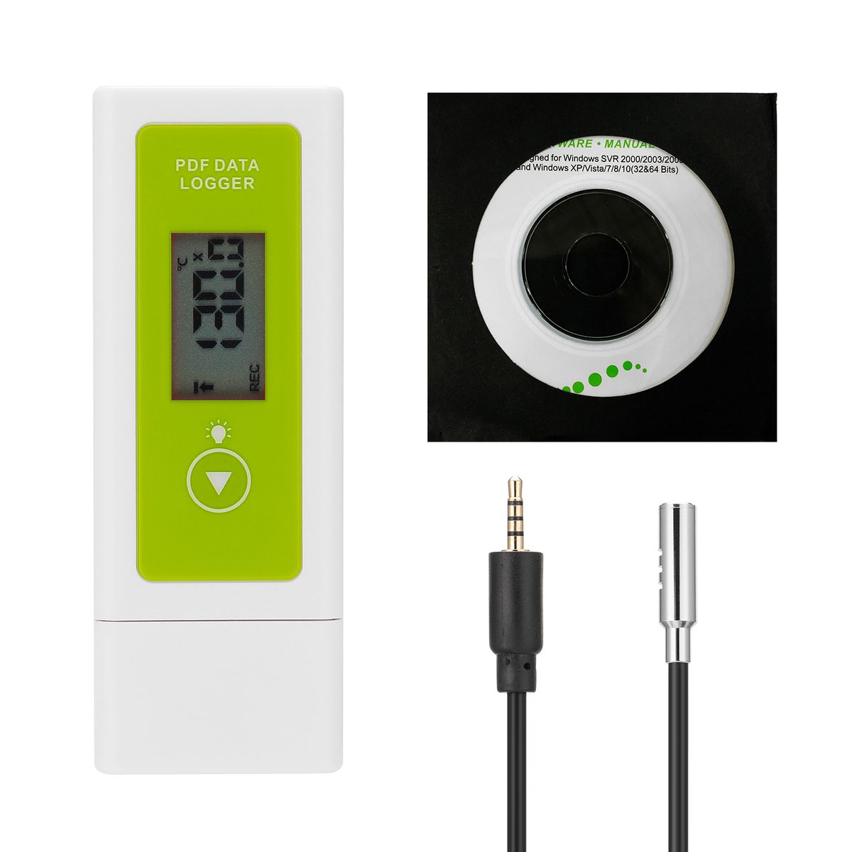 Portable LED Display Temperature And Humidity Loggers Mini