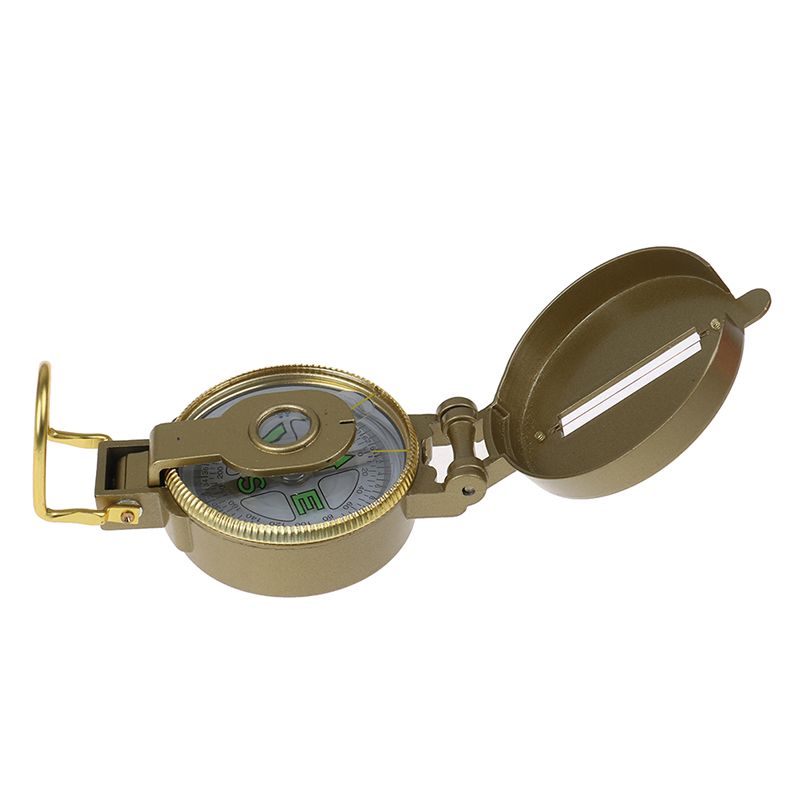 Camping Compass Prismatic Sighting Military Authentic Metal