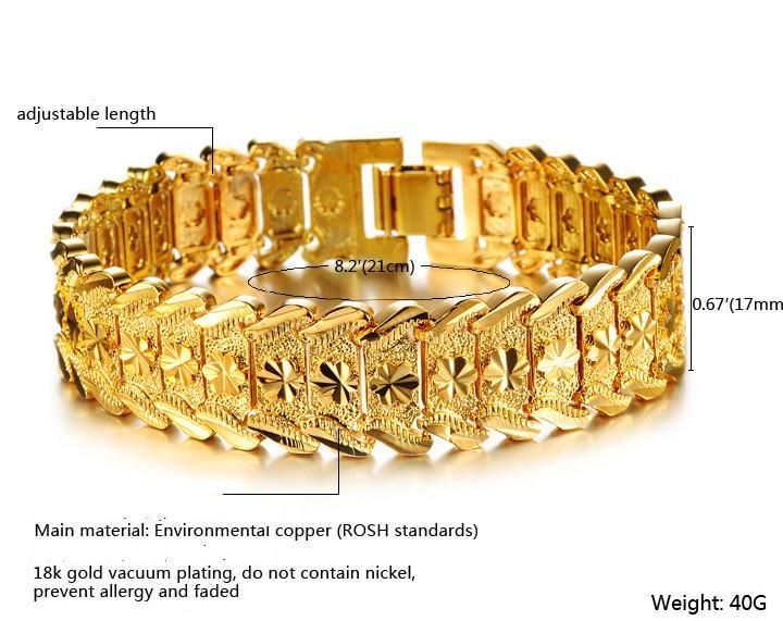 18K Gold Plating Hand Rings Bracelet