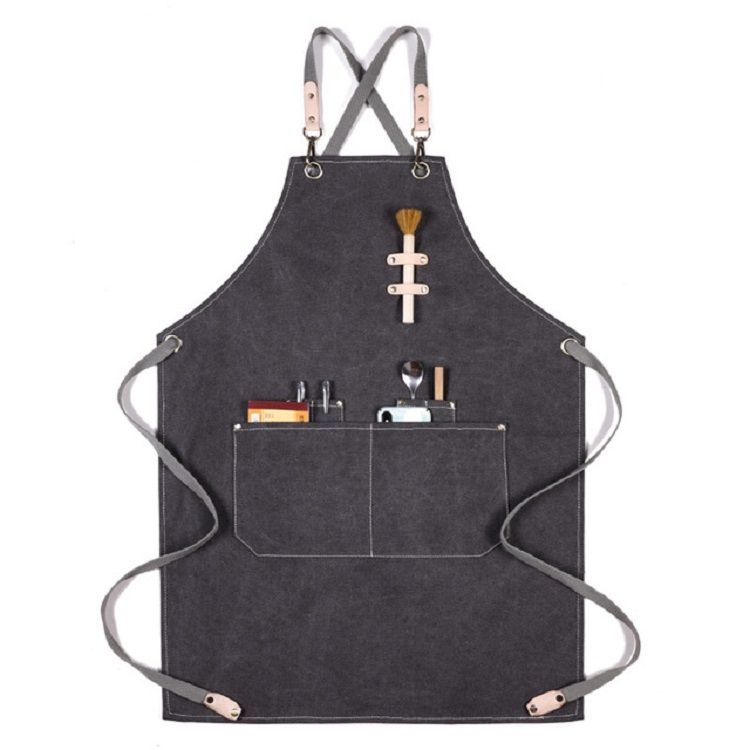 Barbecue Cooking Bartender Antifouling Thick Canvas Apron