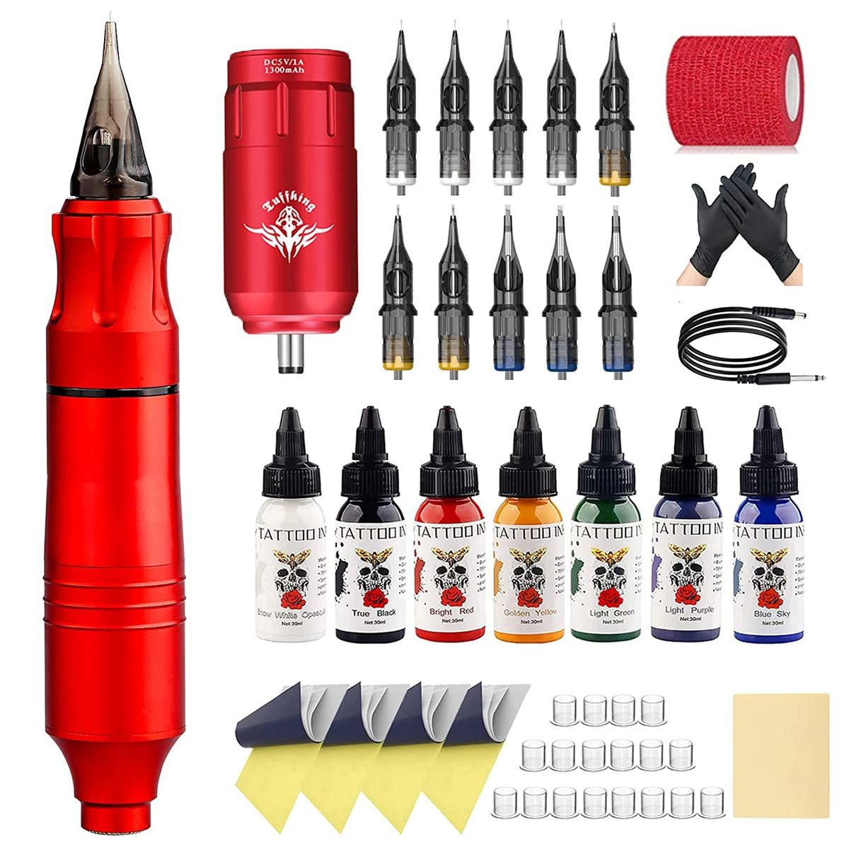 Wireless Tattoo Gun Kits With Battery, Rotary Machine Pen