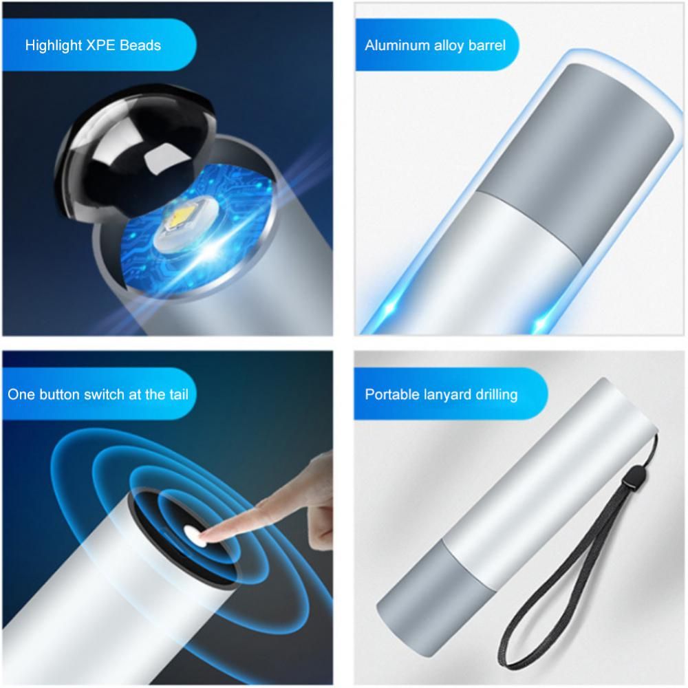 Mini Flashlight USB Rechargeable LED Flashlight