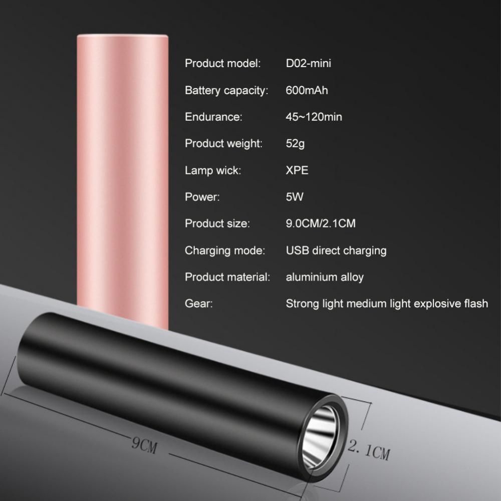 Mini Flashlight USB Rechargeable LED Flashlight