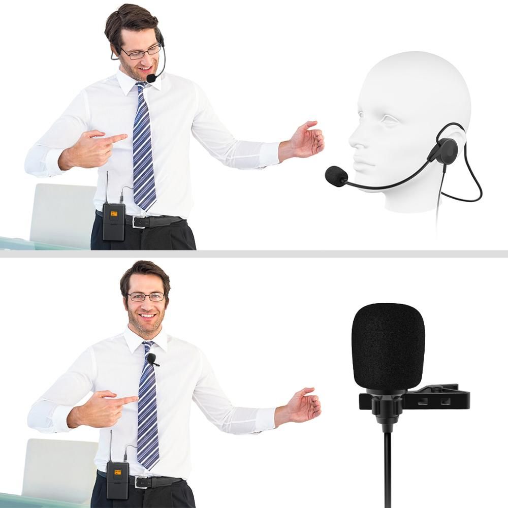 20 Channel UHF Output Lavalierheadset Microphone Transmitter