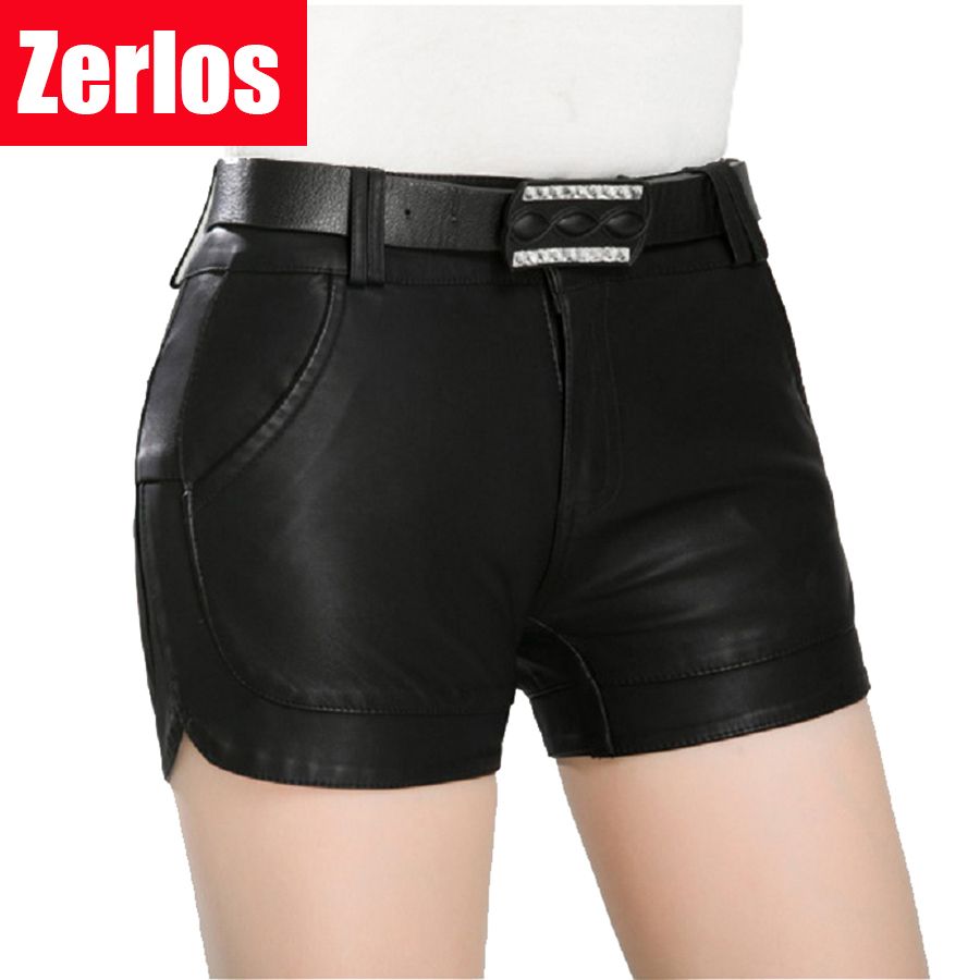 2017 New Arrival Women's Spring Fashion Pu Leather Shorts