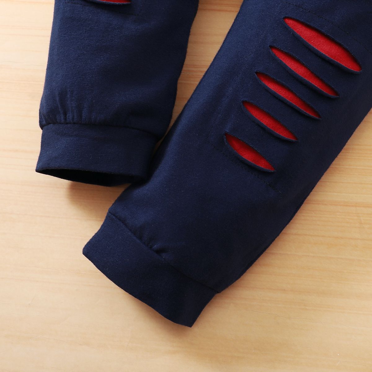 MINI BOSS Baby Boys Fashion Long Sleeves Outfit Set -Navy Blue
