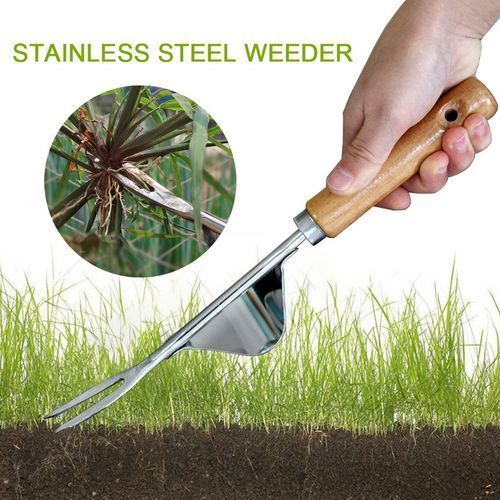 Manual Weeding Tool Garden Hand Weeder With Wood Handle