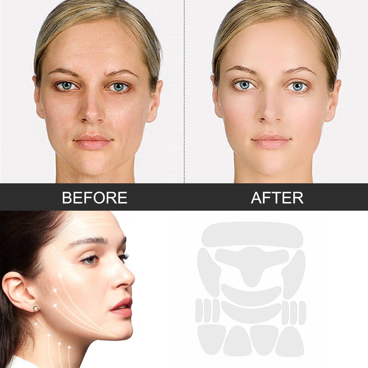 Facial Wrinkle Patch Reduce Fine Lines Anti Sagging Sticker