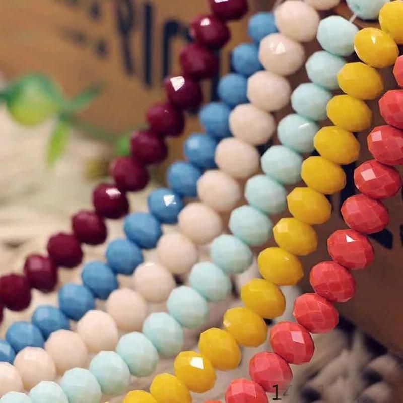 BEAUCHAMP 4*3mm Crystal Beads Rondelle Faceted Mix Color Jewelry Findings Spacer Lariat Earrings Bracelet Necklace Accessories