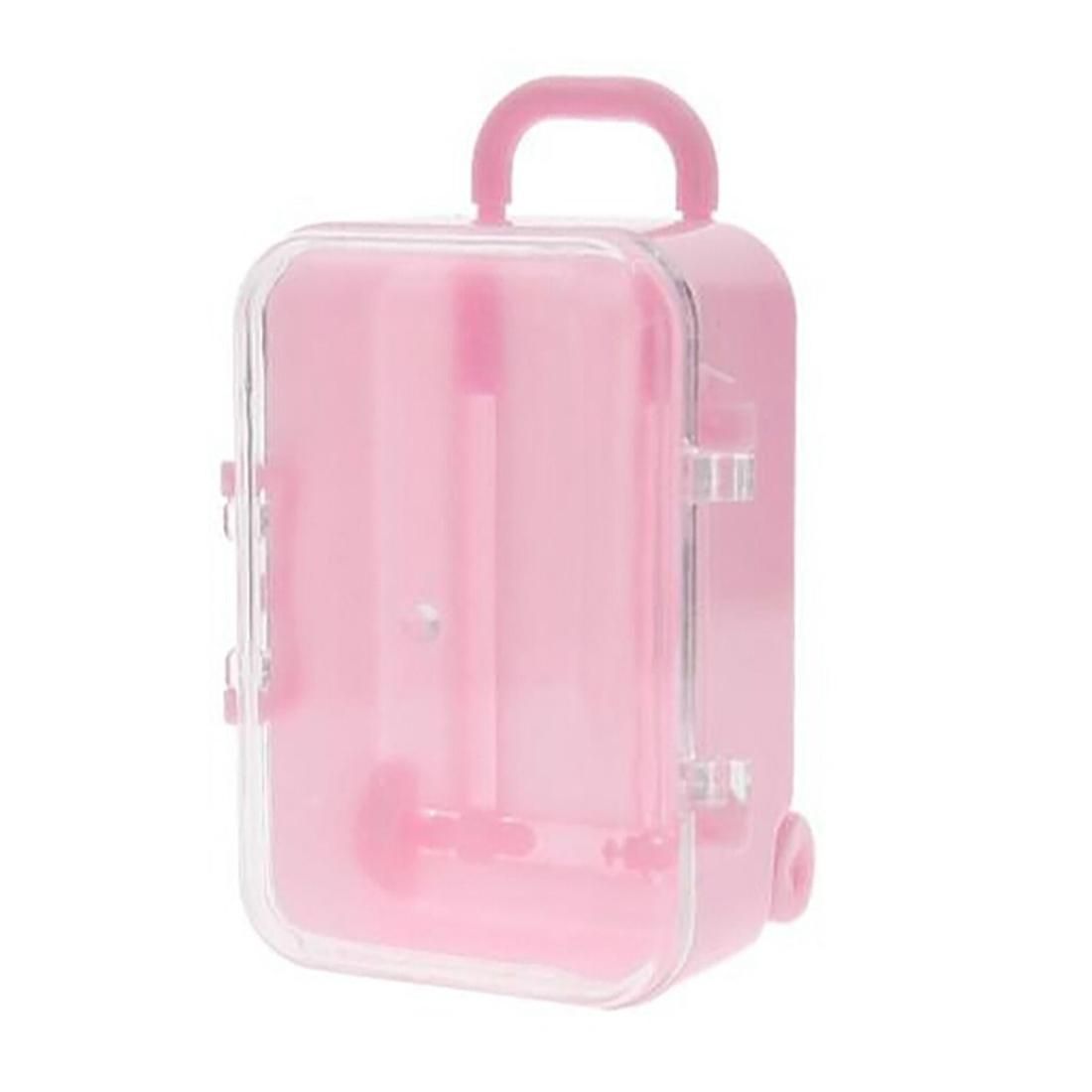 Pink mini roller travel suitcase candy box personality wedding candy box luggage trolley case candy toy small storage box