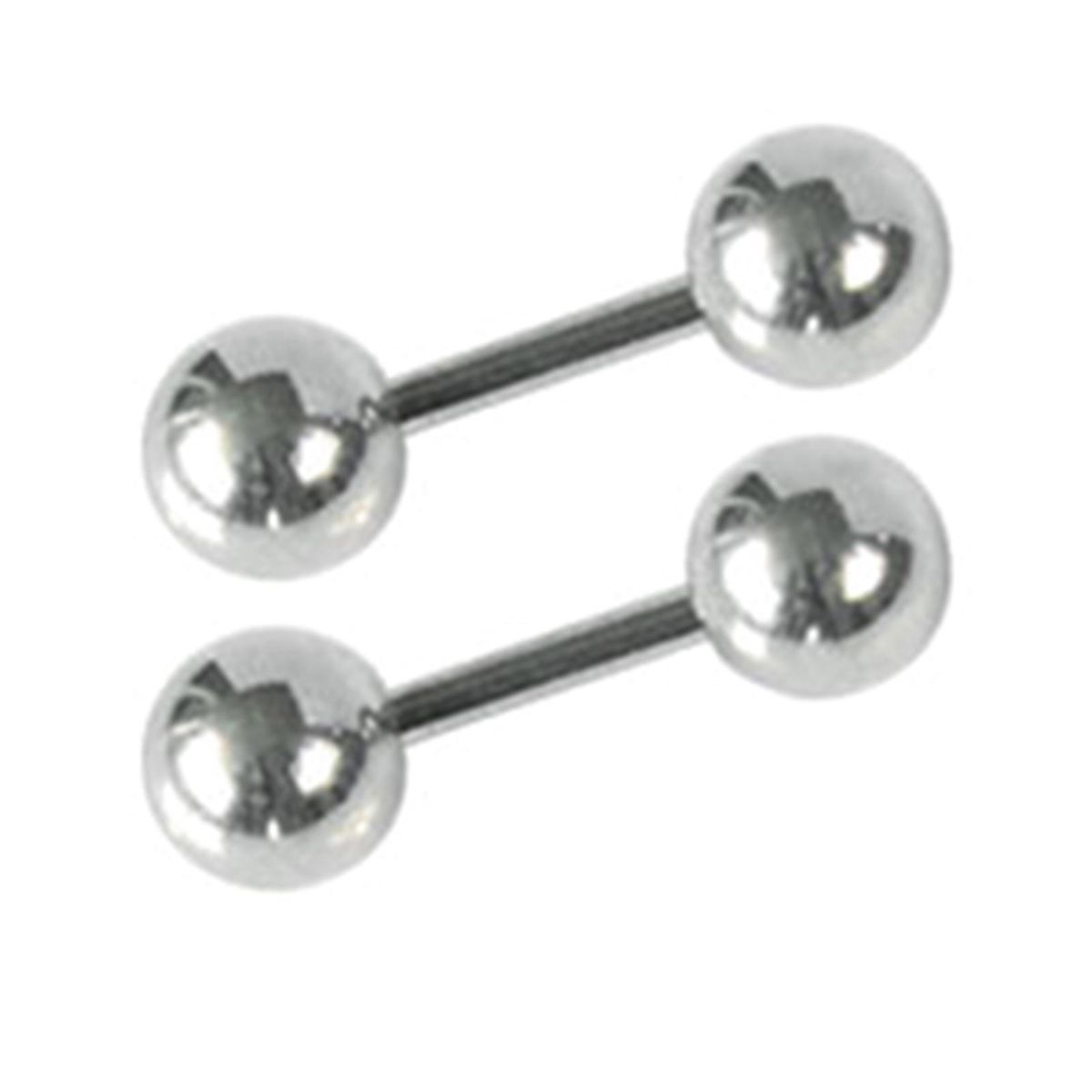 Ear Studs Simple Wear-resistant Men Punk Ball Barbell-Black