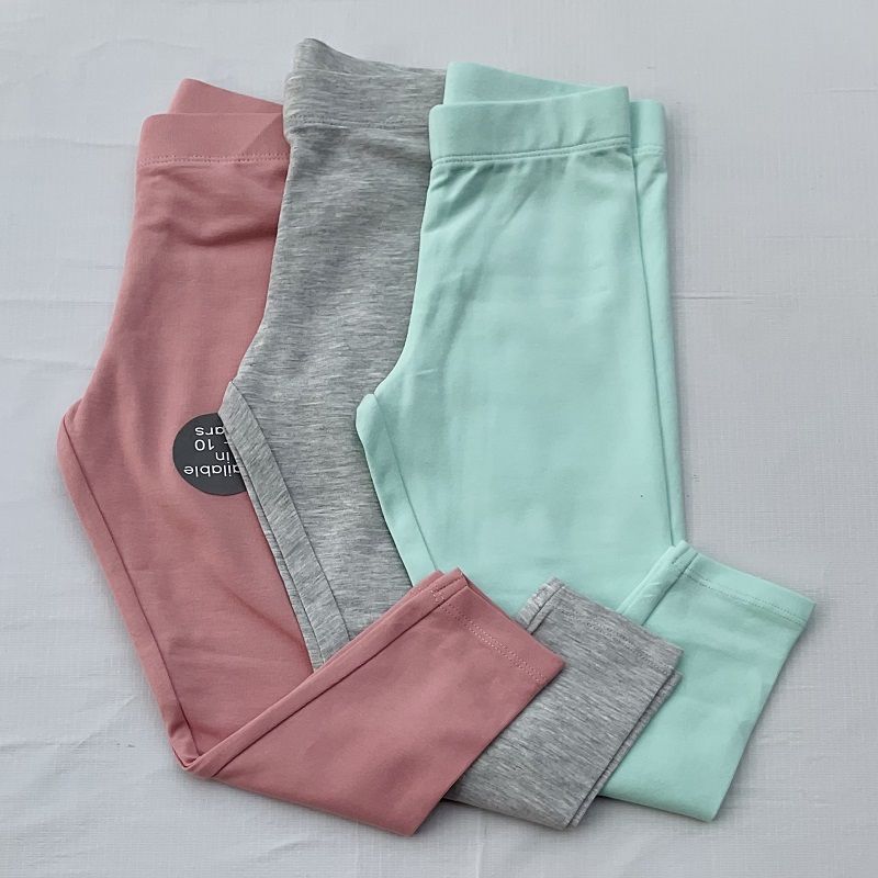 3 PCS Girls Plain Coloured Leggings