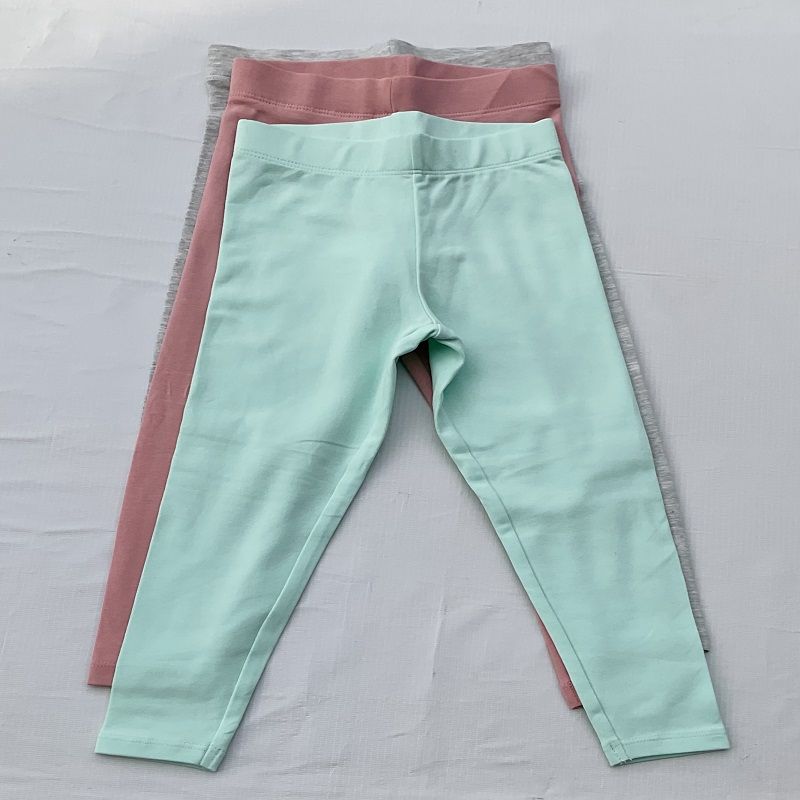 3 PCS Girls Plain Coloured Leggings