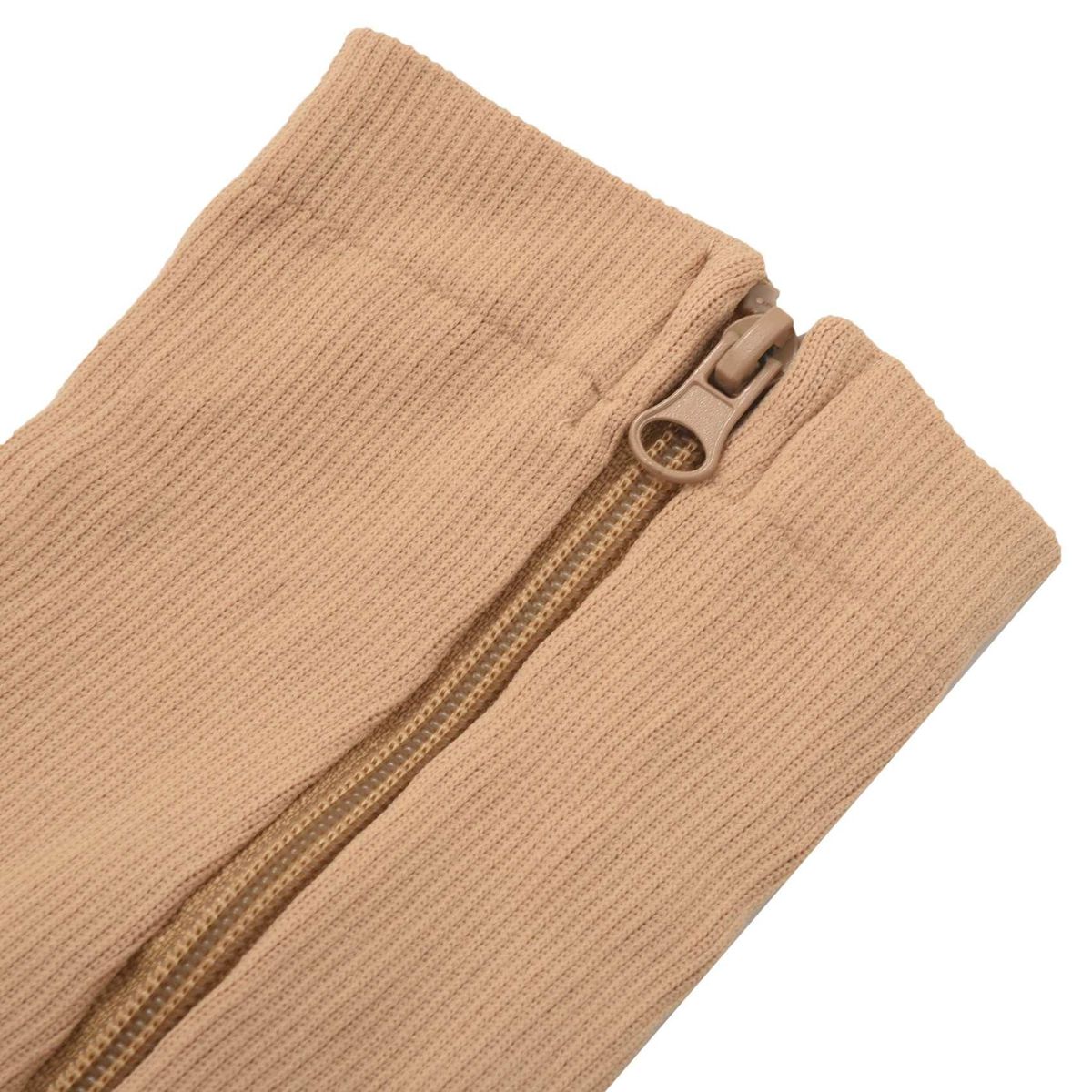 Compression Stockings Nylon Zipper Compression Sock Leg Knee Support Open Toe Preventing Varicose Veins Stretch SocksColorXXL
