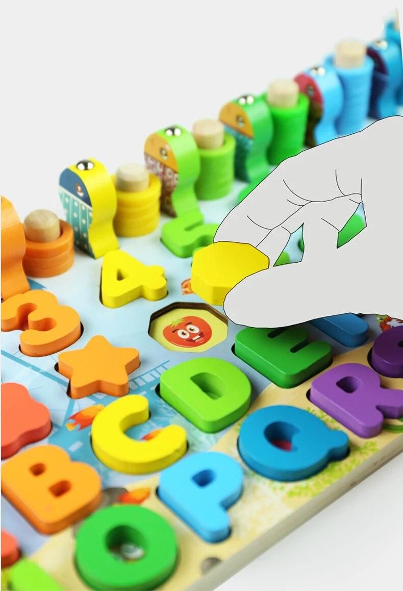 Wooden Montessori Educational Toys For Children Kids Early Learning Infant Shape Color Match Board Toy For 3 Year Old Kids Gift