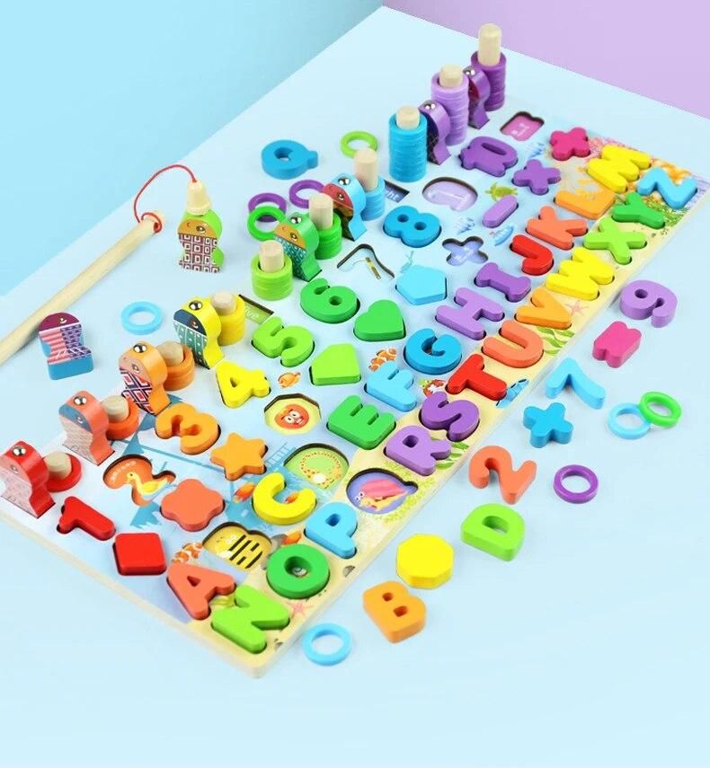 Wooden Montessori Educational Toys For Children Kids Early Learning Infant Shape Color Match Board Toy For 3 Year Old Kids Gift