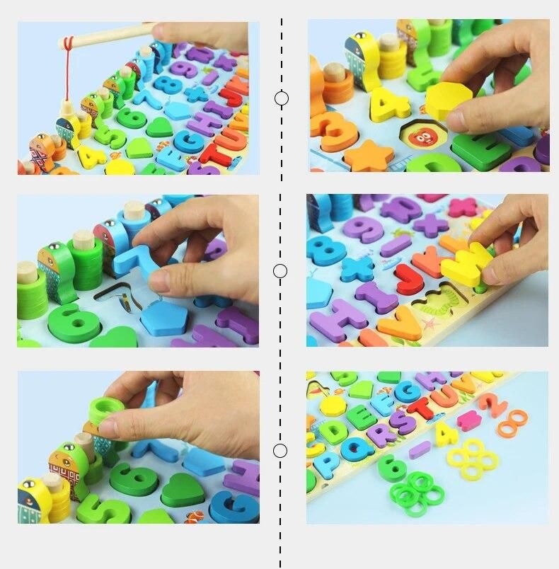 Wooden Montessori Educational Toys For Children Kids Early Learning Infant Shape Color Match Board Toy For 3 Year Old Kids Gift
